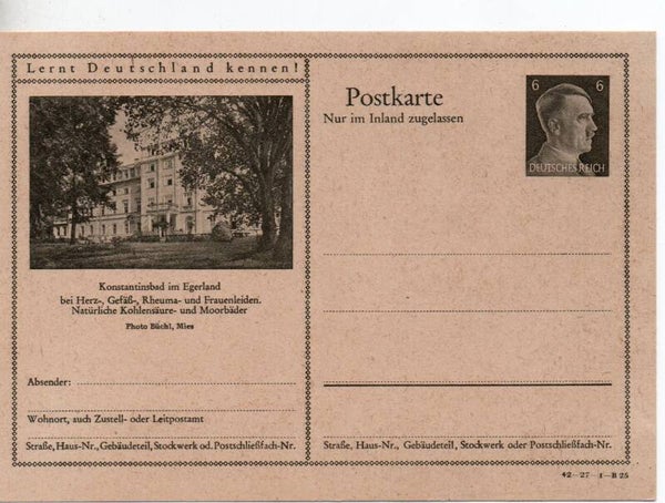 Deutsches Reich Bildpostkarte P307/ 42-27-1-B25 ungebraucht/ *