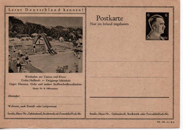 Deutsches Reich Bildpostkarte P307/ 42-33-1-B4 ungebraucht/ *