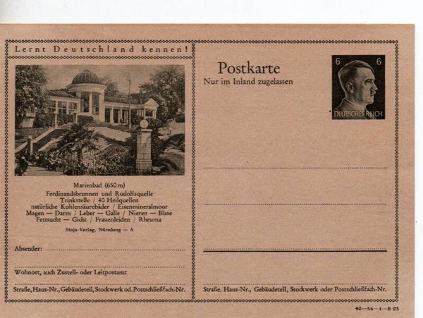 Deutsches Reich Bildpostkarte P307/ 42-36-1-B23 ungebraucht/ *