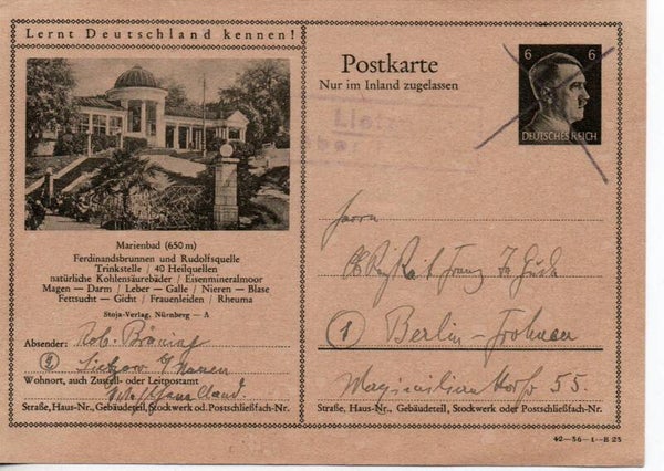 Deutsches Reich Bildpostkarte P307/ 42-36-1-B23 entwertet