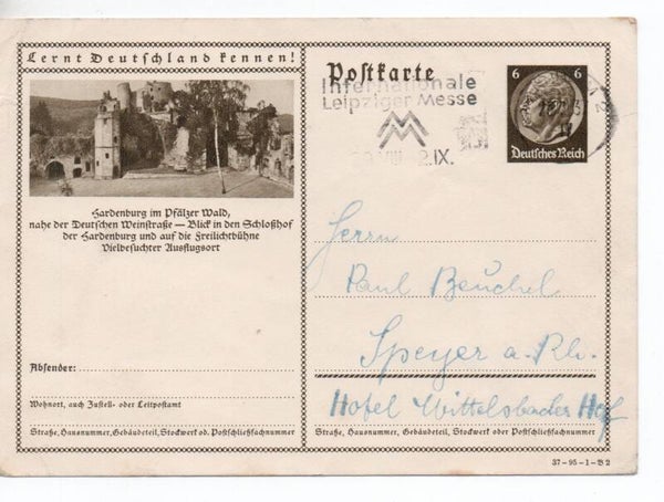 Deutsches Reich Bildpostkarte P236/ 37-95-1-B2 gelaufen/ o
