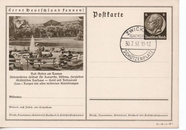Deutsches Reich Bildpostkarte P236/ 37-95-1-B7 mit SST gelaufen/ o