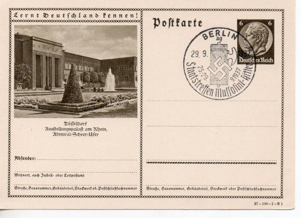 Deutsches Reich Bildpostkarte P236/ 37-100-1-B1 mit SST gestempelt/ o