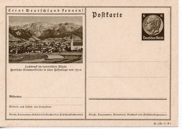 Deutsches Reich Bildpostkarte P236/ 39-126-1-B1 ungebraucht/ *