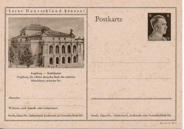 Deutsches Reich Bildpostkarte P305/ 41-1-1-B1 ungebraucht/ *
