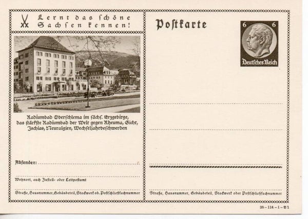 Deutsches Reich Bildpostkarte P236/ 38-114-1-B1 ungebraucht/ *