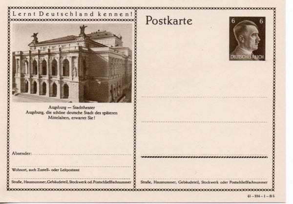 Deutsches Reich Bildpostkarte P304/ 41-184-1-B5 ungebraucht/ *