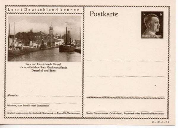 Deutsches Reich Bildpostkarte P304/ 41-188-1-B6 ungebraucht/ *