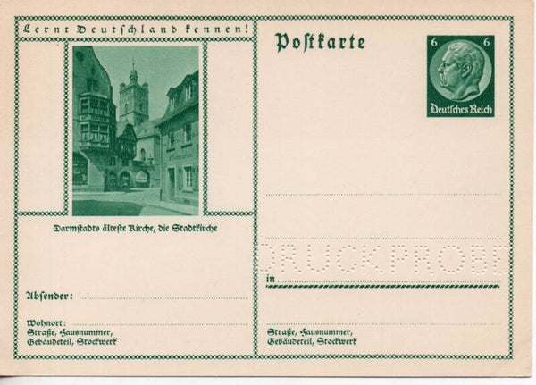 Deutsches Reich Bildpostkarte P232/ 026 Druckprobe ungebraucht/ *