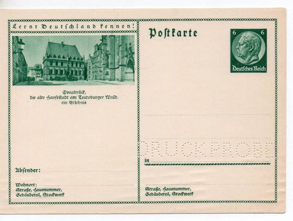 Deutsches Reich Bildpostkarte P232/ 092 Druckprobe ungebraucht/ *