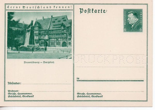 Deutsches Reich Bildpostkarte P202/ 04 Druckprobe ungebraucht/ *