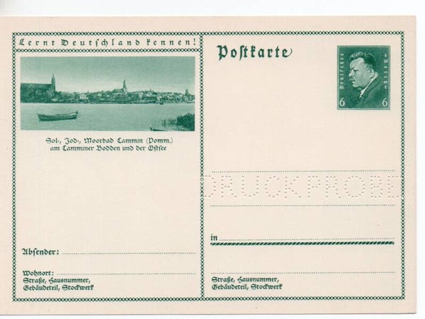 Deutsches Reich Bildpostkarte P202/ 07 Druckprobe ungebraucht/ *