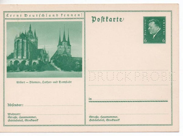 Deutsches Reich Bildpostkarte P202/ 011 Druckprobe ungebraucht/ *