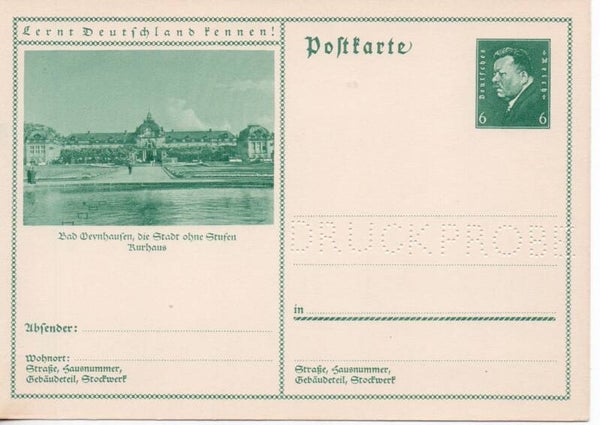 Deutsches Reich Bildpostkarte P202/ 043 Druckprobe ungebraucht/ *