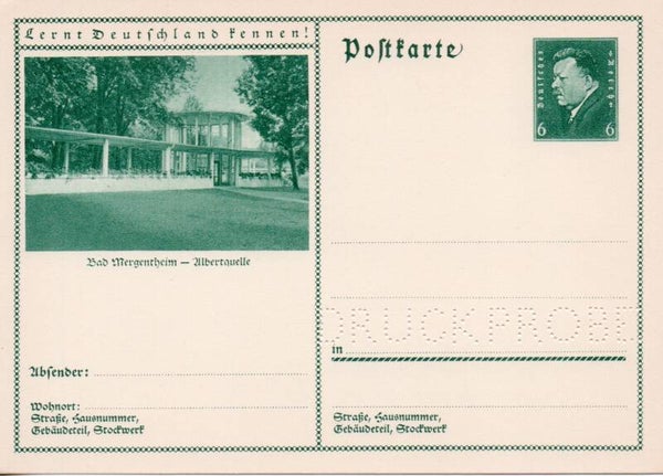 Deutsches Reich Bildpostkarte P202/ 069 Druckprobe ungebraucht/ *