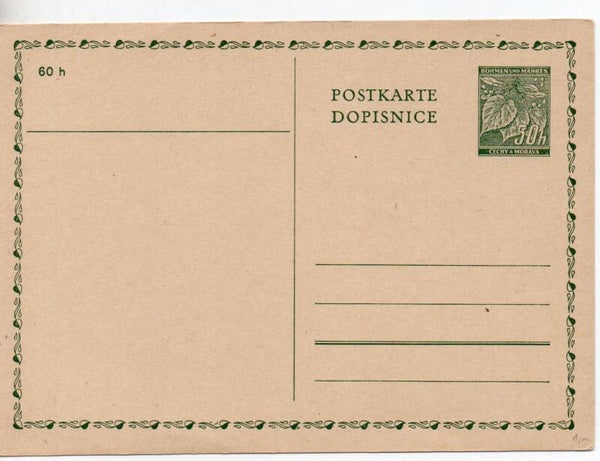 DR Böhmen und Mähren Ganzsache P1 ungebraucht/ *