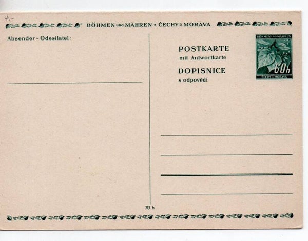 DR Böhmen und Mähren Ganzsache P5 ungebraucht/ *