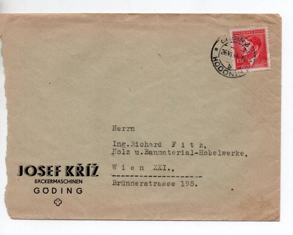 DR Böhmen und Mähren Brief EF Nr. 96 gelaufen/ o