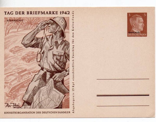 Deutsches Reich Ostland Ganzsache Nr. P3a/ 01 ungebraucht/ *