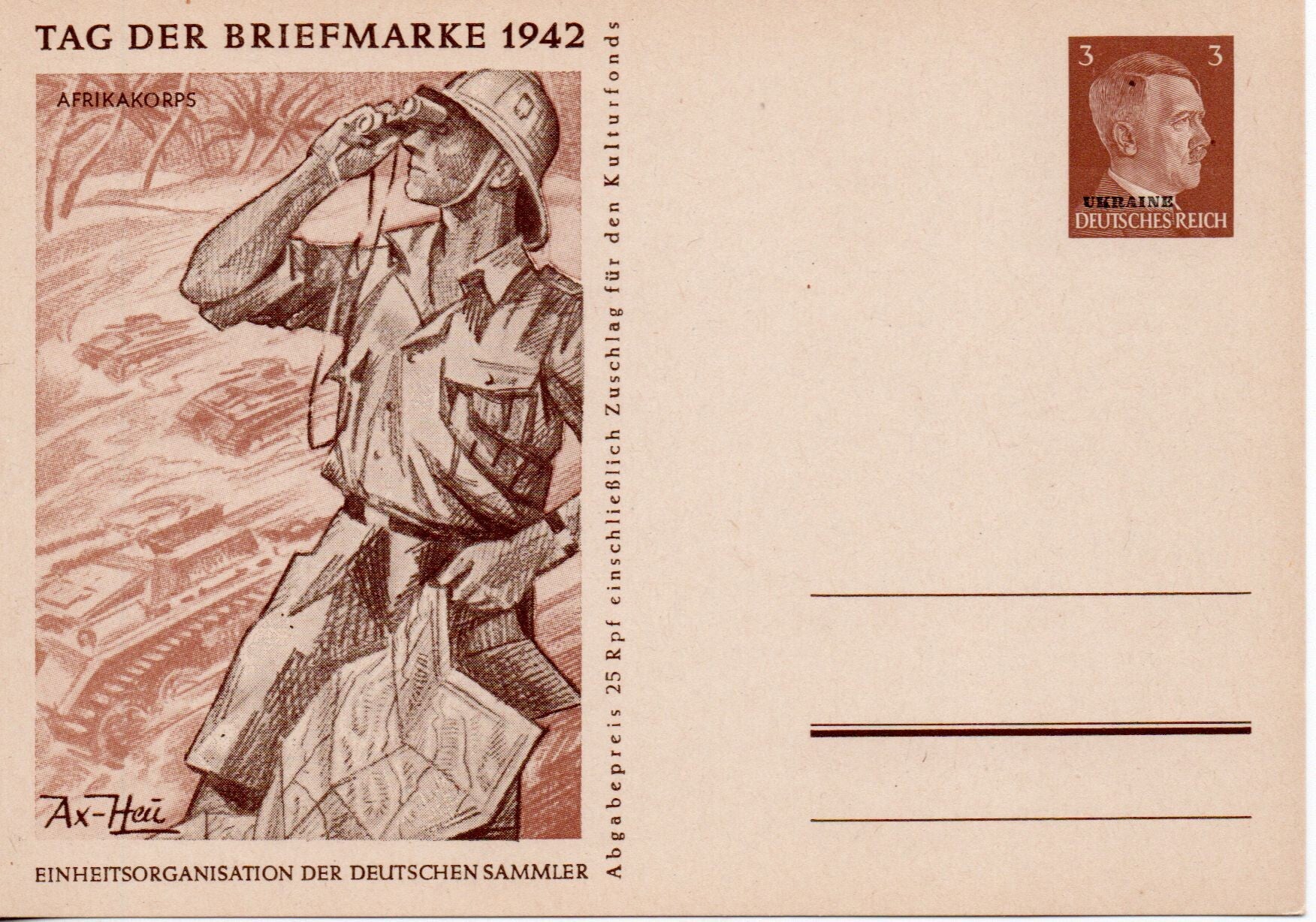 Deutsches Reich Ukraine Ganzsache Nr. P4a/ 01 ungebraucht/ *