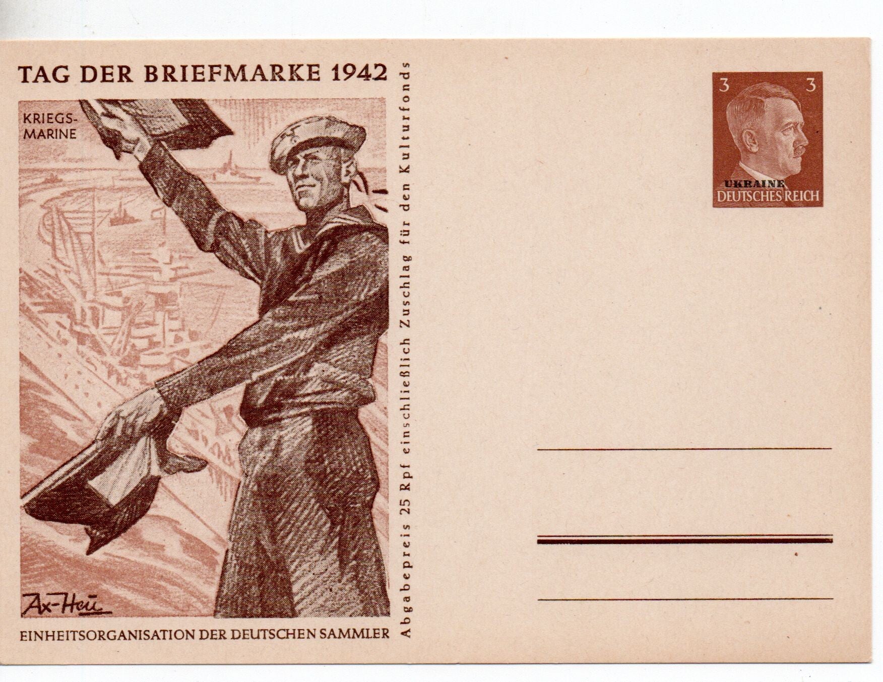 Deutsches Reich Ukraine Ganzsache Nr. P4a/ 03 ungebraucht/ *
