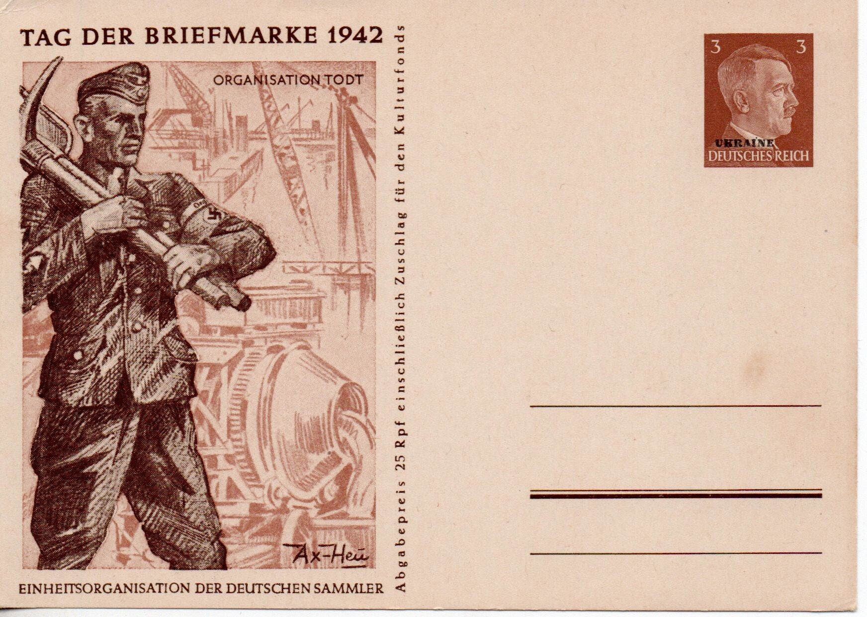 Deutsches Reich Ukraine Ganzsache Nr. P4a/ 04 ungebraucht/ *