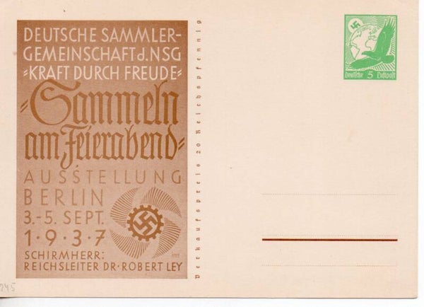 Deutsches Reich Ganzsache P245 ungebraucht/ *