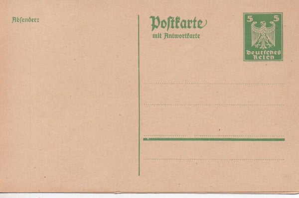 Deutsches Reich Ganzsache P158 I ungebraucht/ *