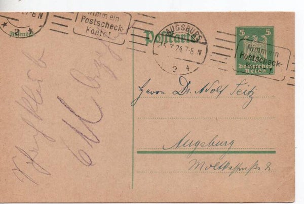 Deutsches Reich Ganzsache P156 I gelaufen/ o