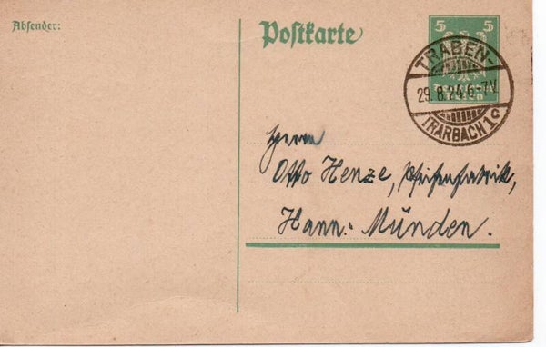 Deutsches Reich Ganzsache P156 I gelaufen/ o