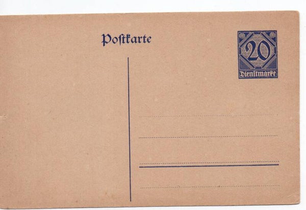 Deutsches Reich Ganzsache Dienst DP2 ungebraucht/ *