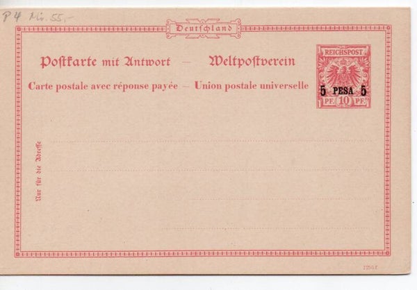 Deutsch Ostafrika Ganzsache P4 ungebraucht/ *