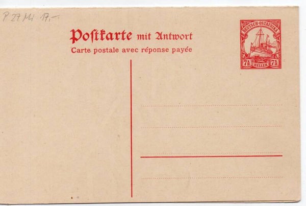 Deutsch Ostafrika Ganzsache P25 ungebraucht/ *