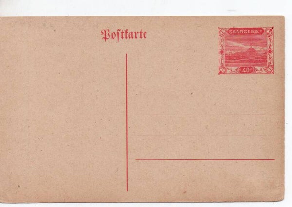 Deutsches Reich Ganzsache Saar P9 ungebraucht/ *