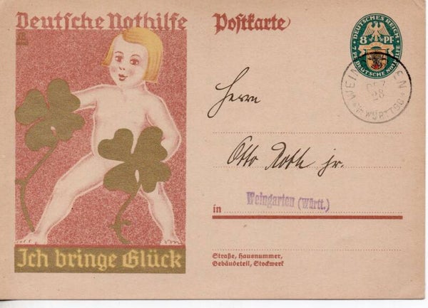 Deutsches Reich Ganzsache P208 gelaufen/ o