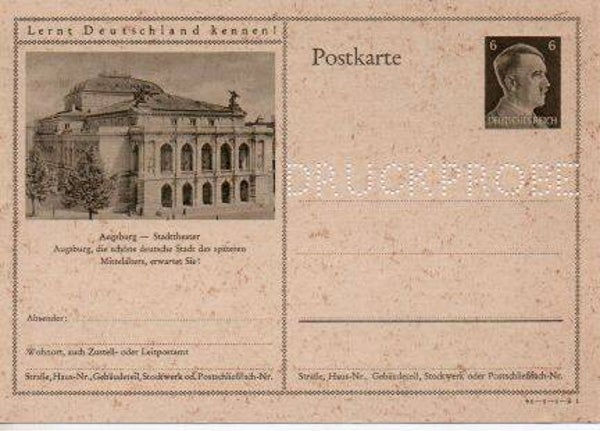 Deutsches Reich Bildpostkarte P305/ 41-1-1-B1 Druckprobe *