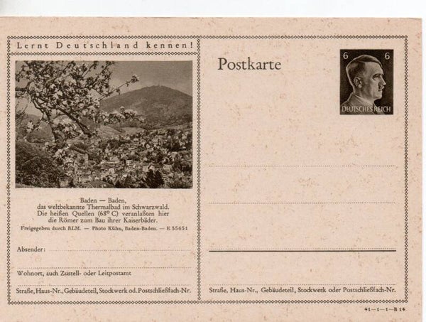 Deutsches Reich Bildpostkarte P305/ 41-1-1-B14 ungebraucht/ *
