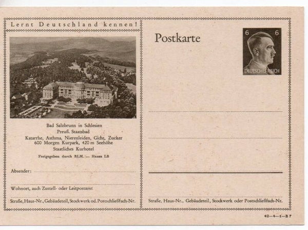Deutsches Reich Bildpostkarte P305/ 42-4-1-B7 ungebraucht/ *