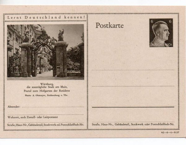 Deutsches Reich Bildpostkarte P305/ 42-6-1-B27 ungebraucht/ *