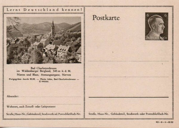 Deutsches Reich Bildpostkarte P305/ 42-8-1-B22 ungebraucht/ *