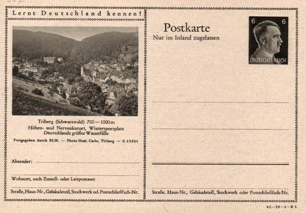 Deutsches Reich Bildpostkarte P307/ 42-39-1-B1 ungebraucht/ *