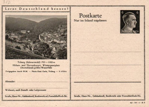 Deutsches Reich Bildpostkarte P307/ 42-39-1-B2 ungebraucht/ *