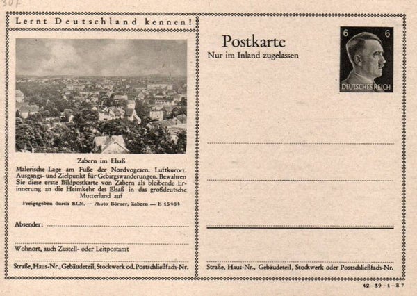 Deutsches Reich Bildpostkarte P307/ 42-39-1-B7 ungebraucht/ *