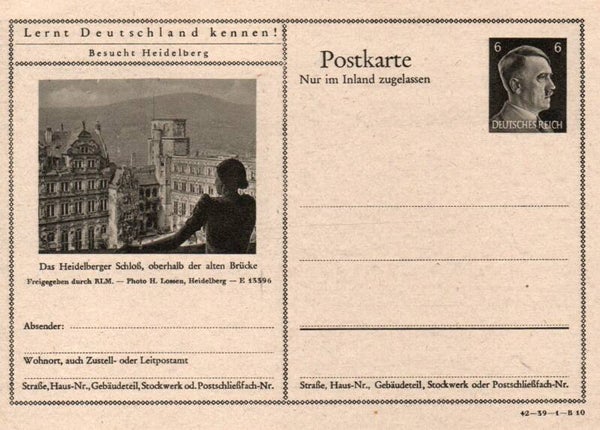 Deutsches Reich Bildpostkarte P307/ 42-39-1-B10 ungebraucht/ *