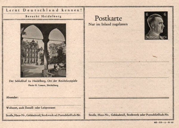 Deutsches Reich Bildpostkarte P307/ 42-39-1-B18 ungebraucht/ *