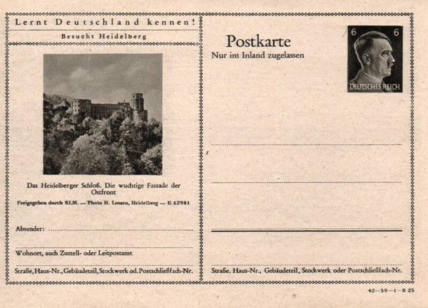Deutsches Reich Bildpostkarte P307/ 42-39-1-B25 ungebraucht/ *