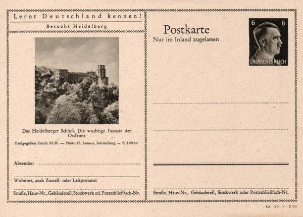 Deutsches Reich Bildpostkarte P307/ 42-39-1-B26 ungebraucht/ *