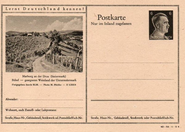 Deutsches Reich Bildpostkarte P307/ 42-38-1-B4 ungebraucht/ *