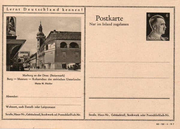 Deutsches Reich Bildpostkarte P307/ 42-38-1-B7 ungebraucht/ *