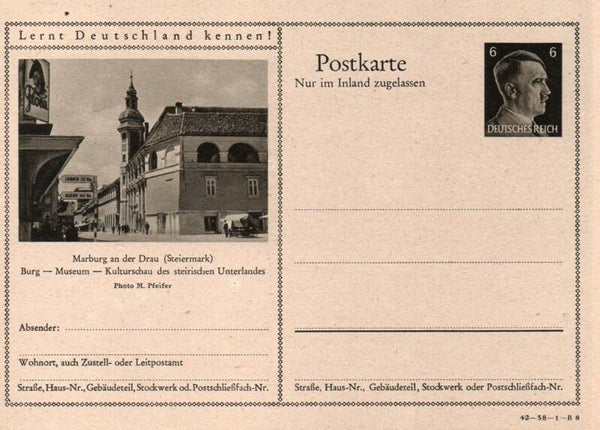 Deutsches Reich Bildpostkarte P307/ 42-38-1-B8 ungebraucht/ *